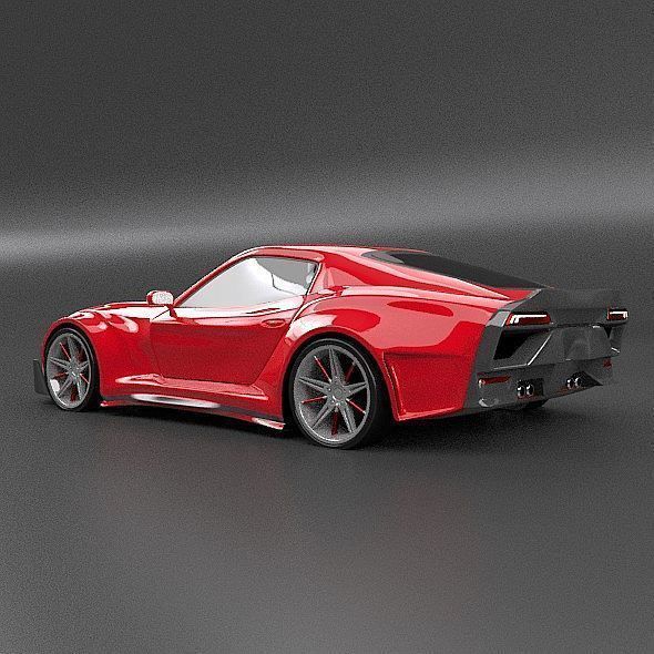 Retrone sportscar concept 3D model_6