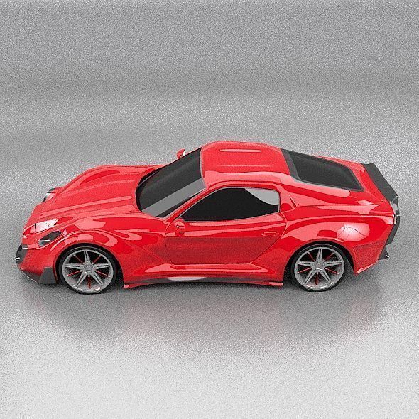 Retrone sportscar concept 3D model_7