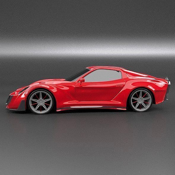 Retrone sportscar concept 3D model_5