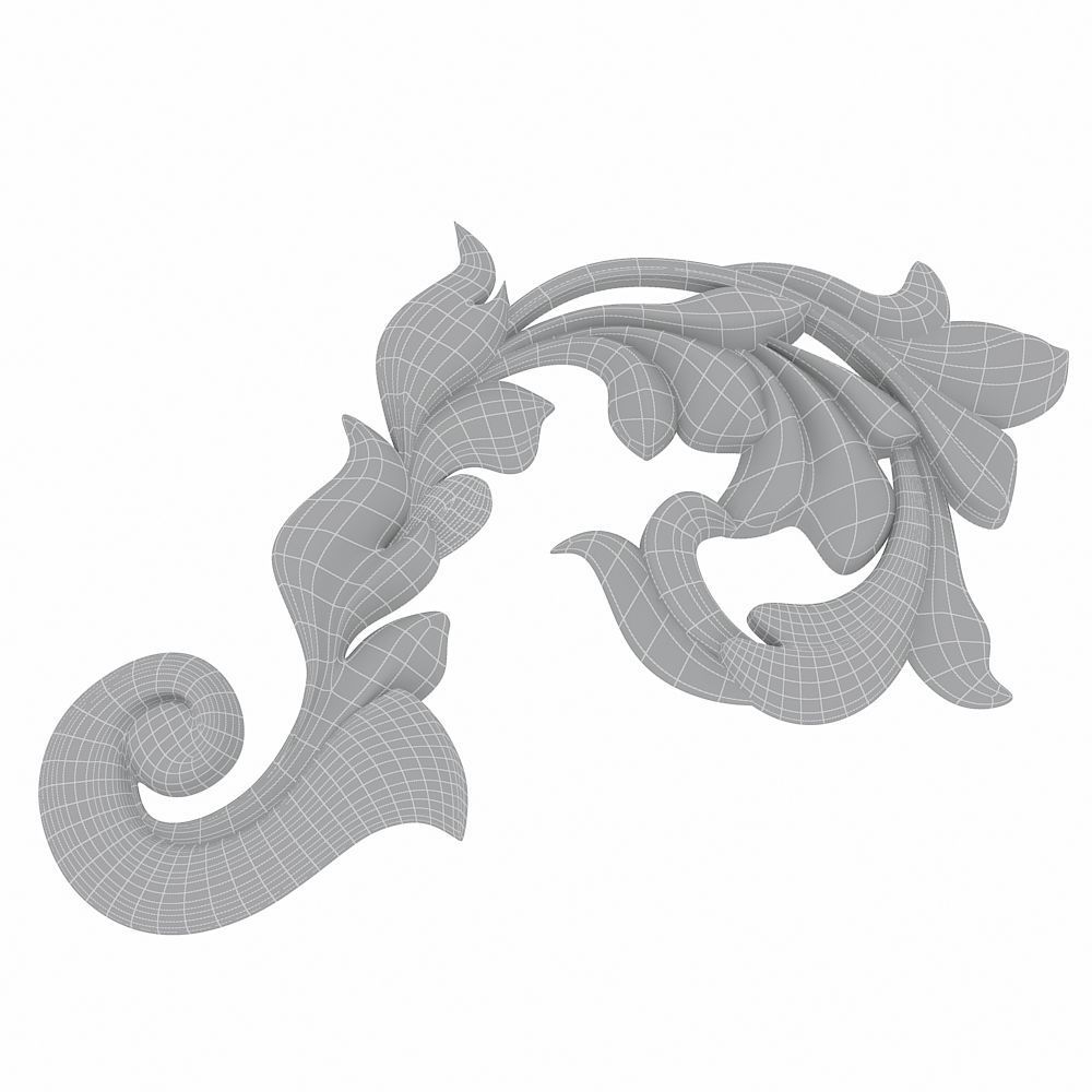 Carved decor 02 3D model 3D model_2