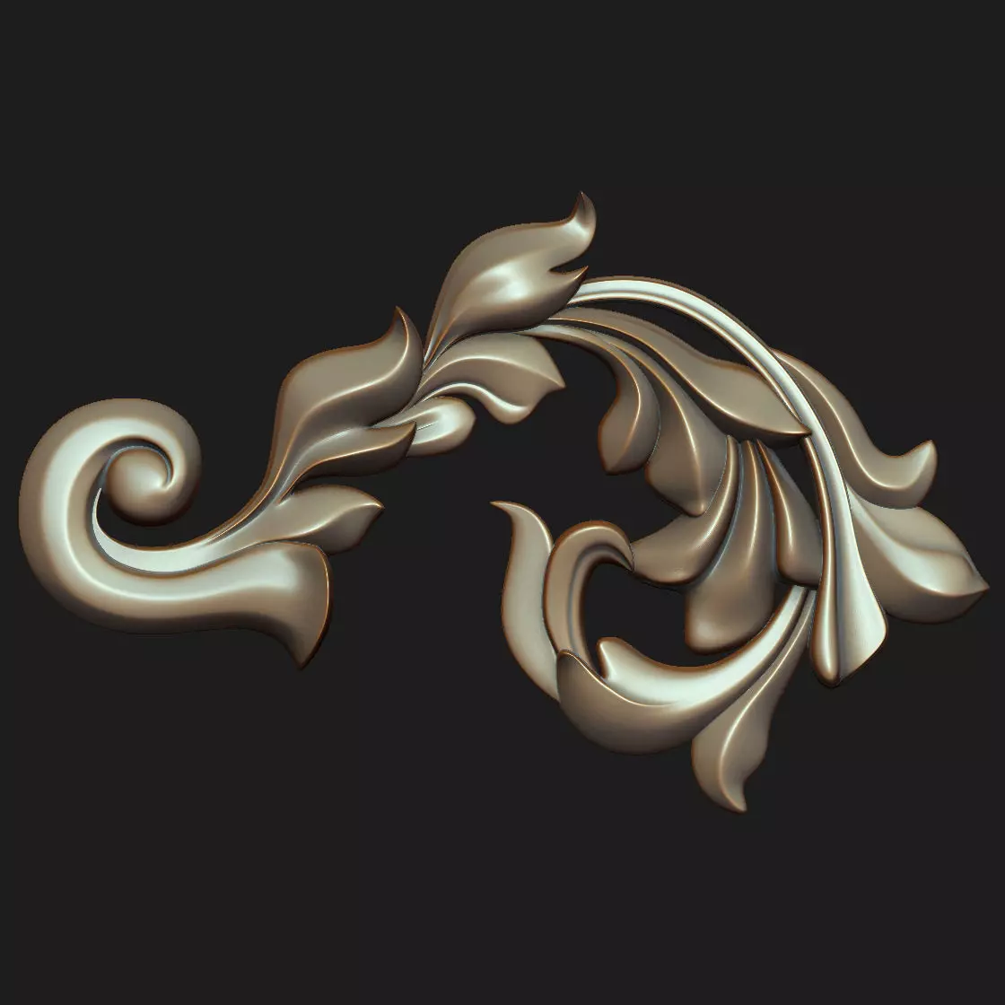 Carved decor 02 3D model 3D model_0