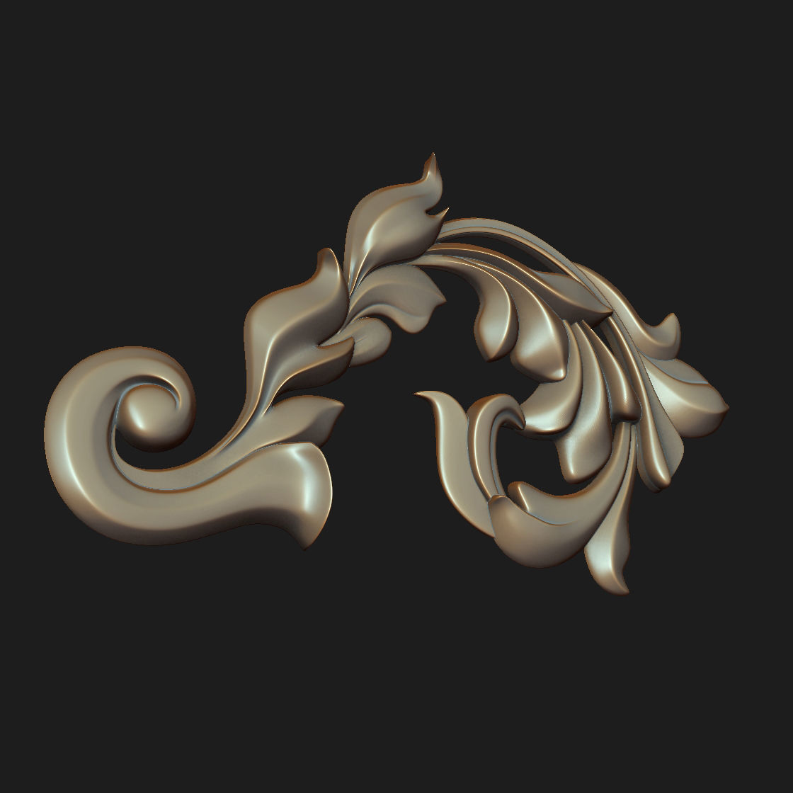 Carved decor 02 3D model 3D model_1