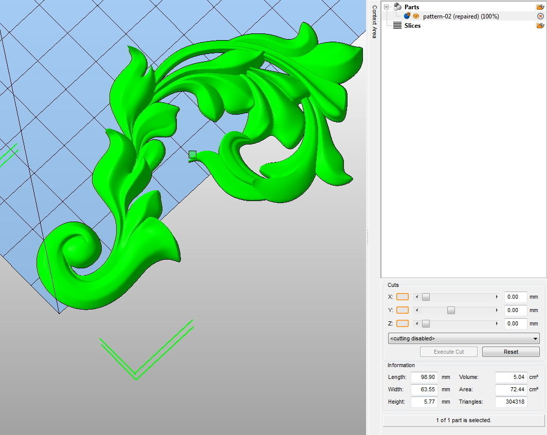 Carved decor 02 3D model 3D model_3