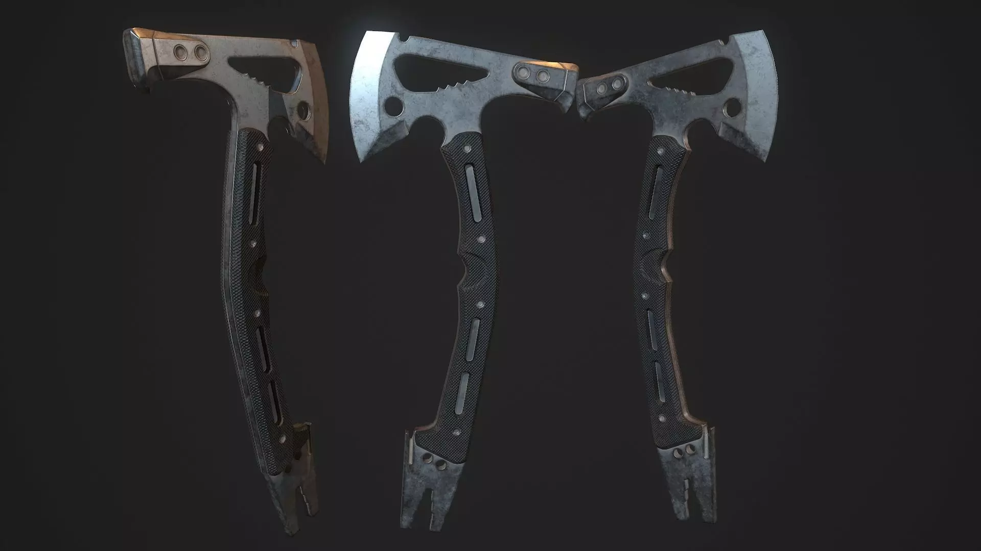 Modern Axe 01 Low-poly 3D model