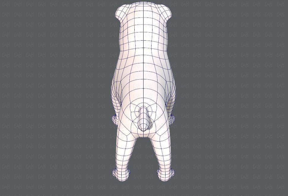 Dog base cartoonV04 Low-poly 3D model_29