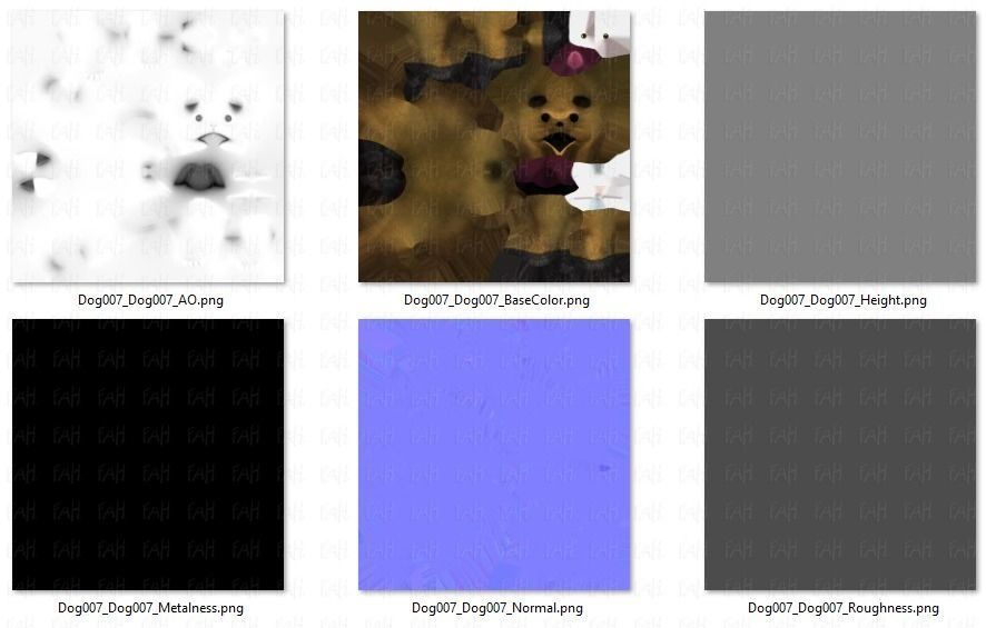 Dog base cartoonV04 Low-poly 3D model_46