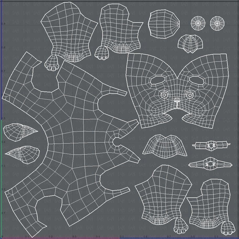 Dog base cartoonV04 Low-poly 3D model_45