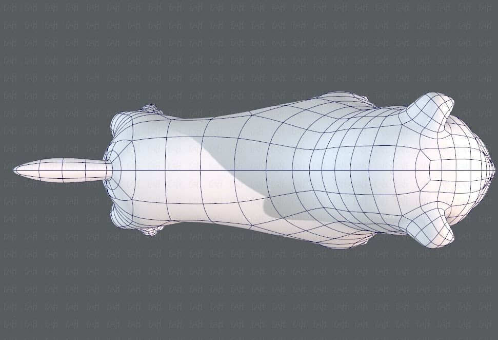 Dog base cartoonV04 Low-poly 3D model_34