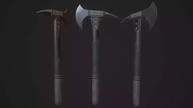 Modern Axe 02 Low-poly 3D model