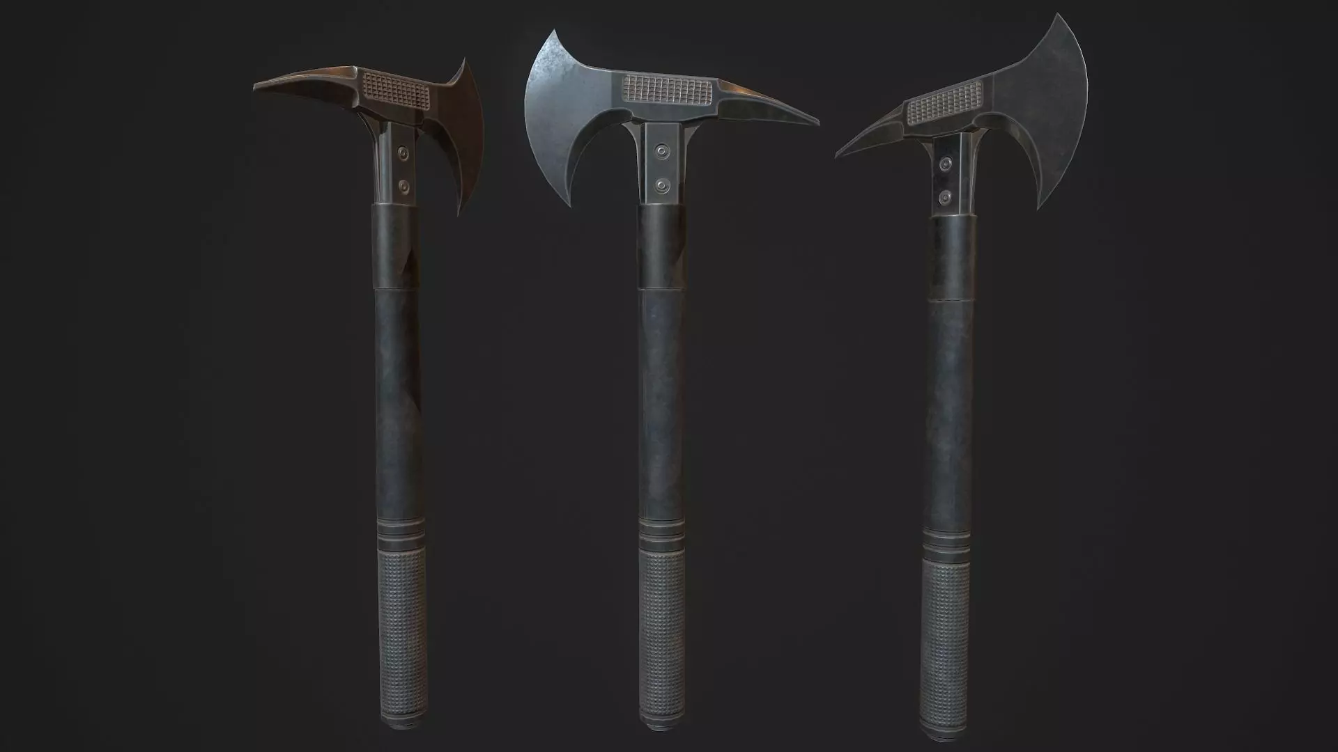 Modern Axe 02 Low-poly 3D model_0