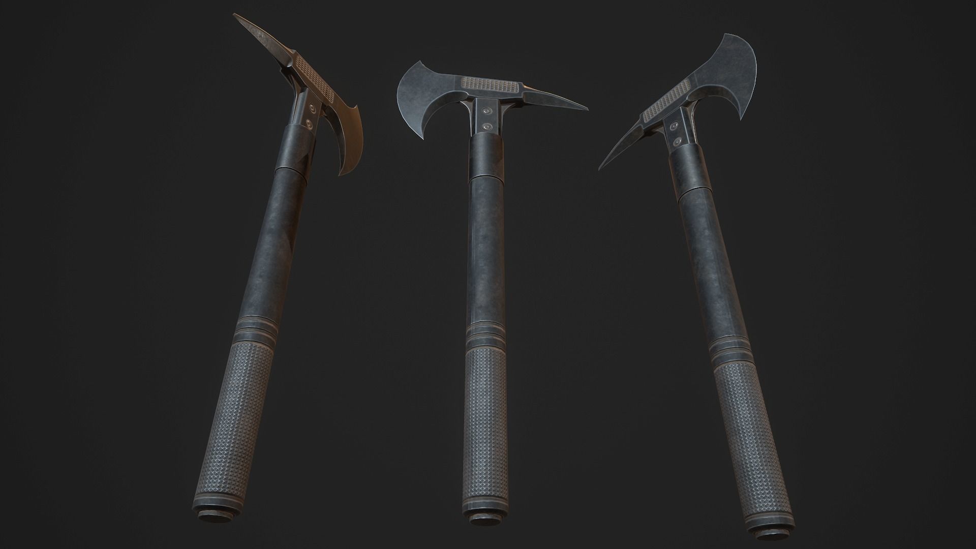 Modern Axe 02 Low-poly 3D model_6