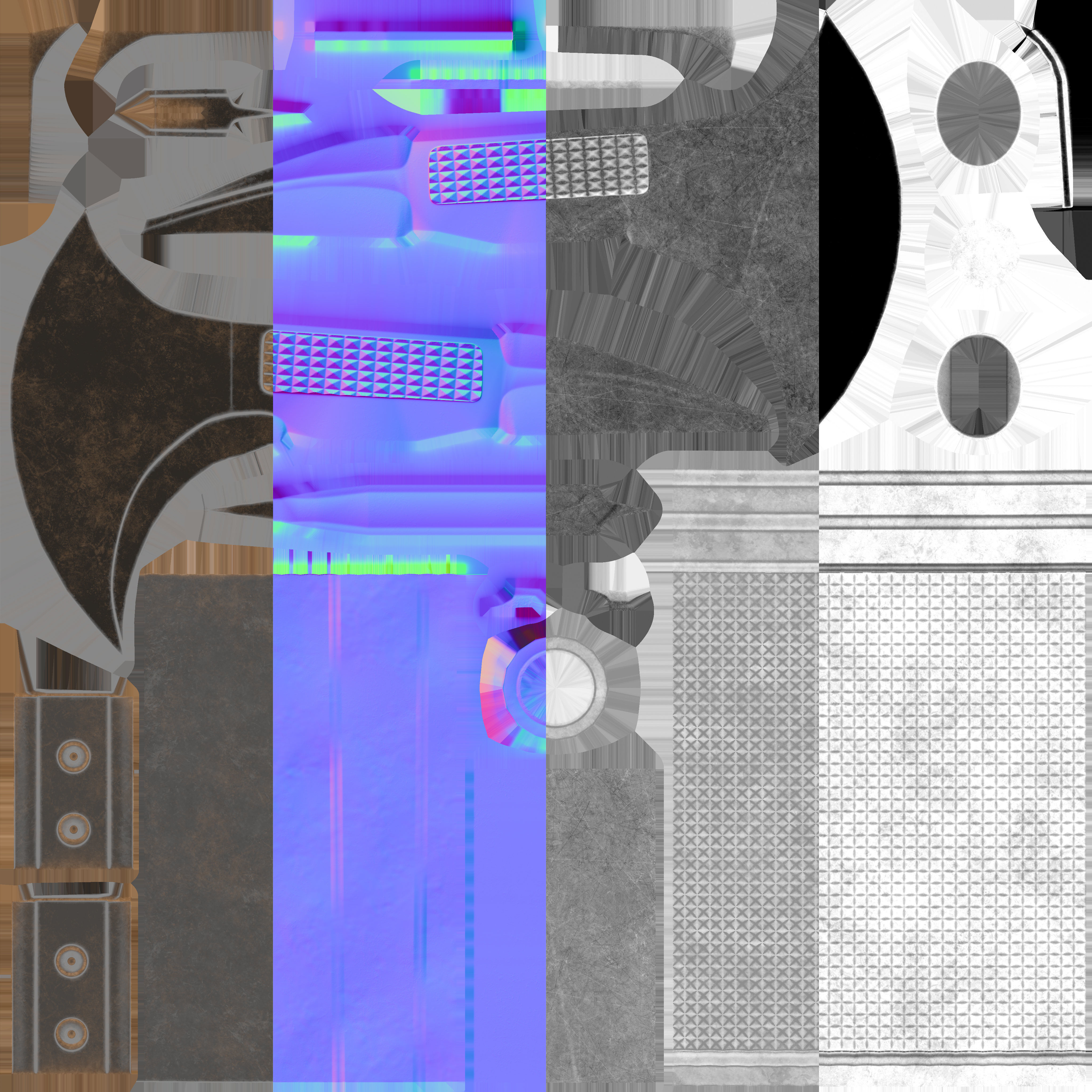 Modern Axe 02 Low-poly 3D model_9