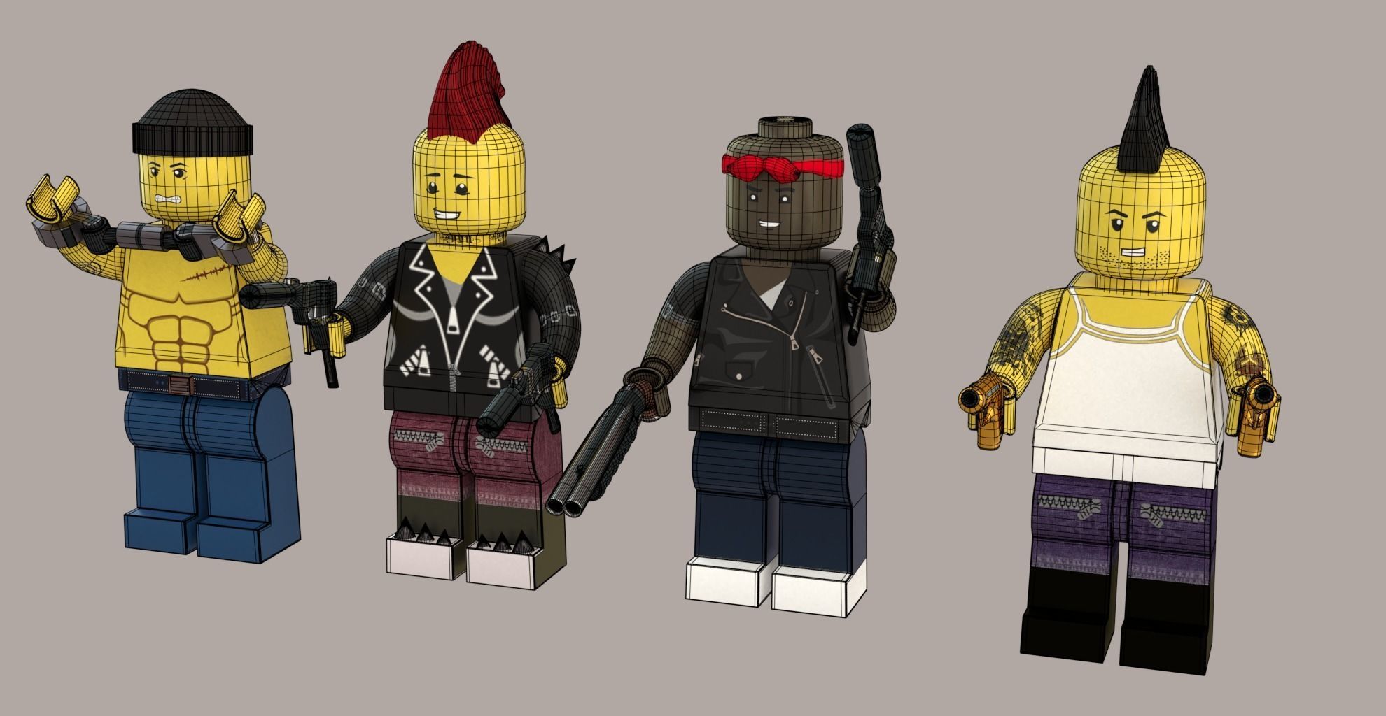 Lego Robbers mini Pack  3D model_2