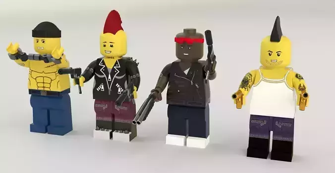 Lego Robbers mini Pack  3D model