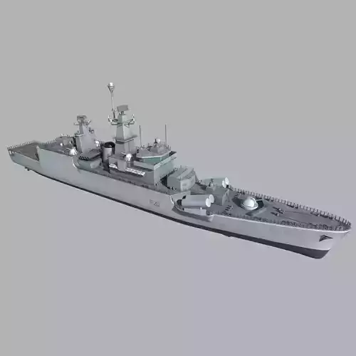 INS Godavari Frigate Low-poly 3D model