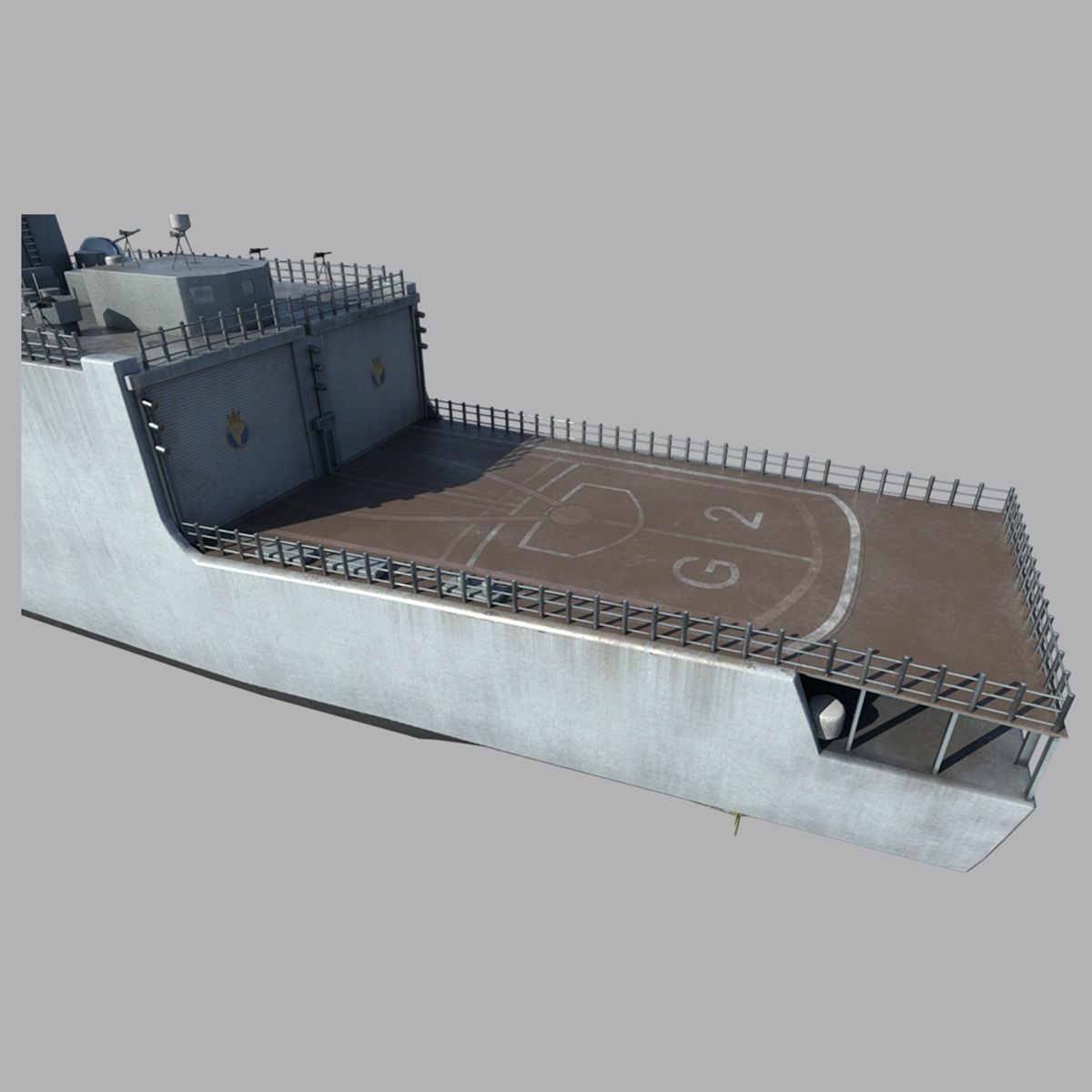 INS Godavari Frigate Low-poly 3D model_3