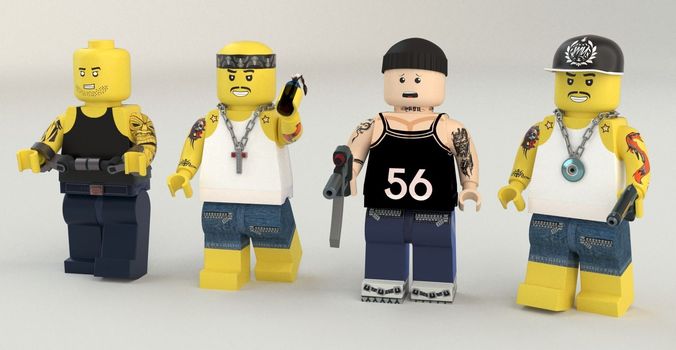Lego Robbers mini Pack two 3D model