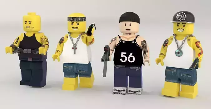 Lego Robbers mini Pack two 3D model