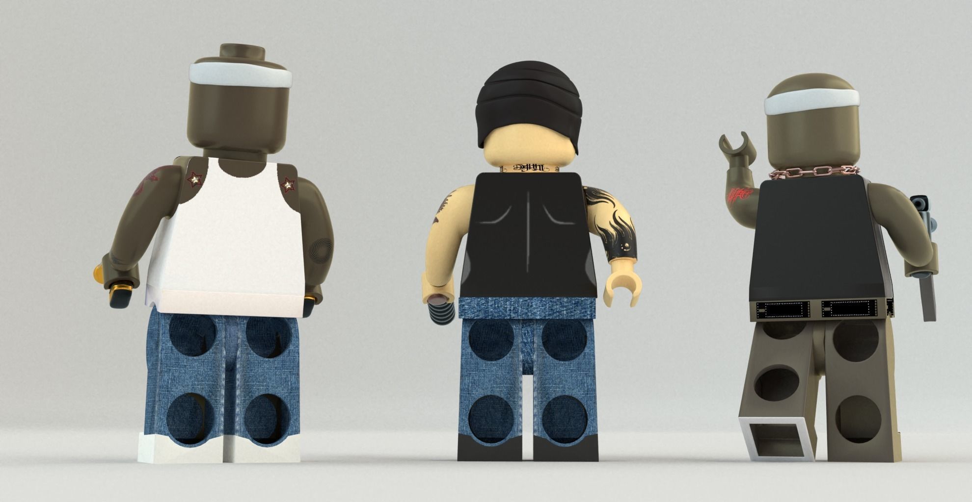 Lego Robbers mini Pack three 3D model_1