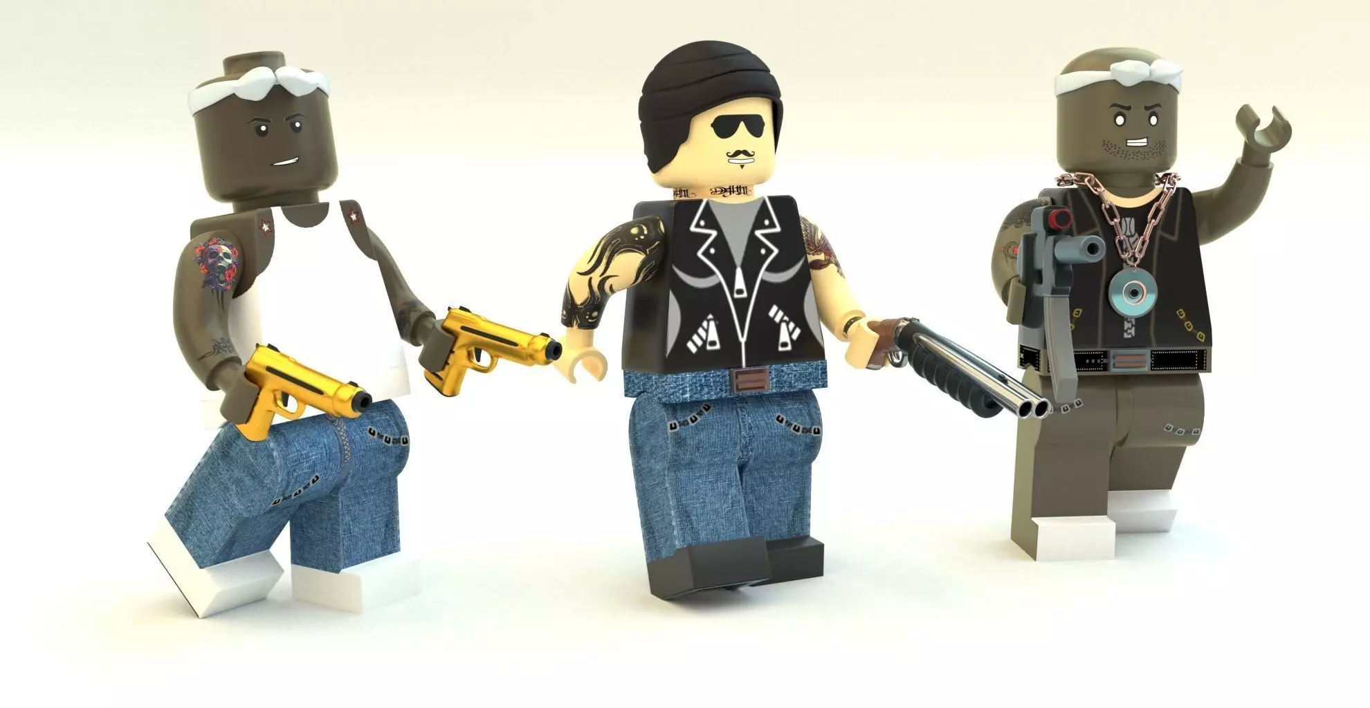 Lego Robbers mini Pack three 3D model_0