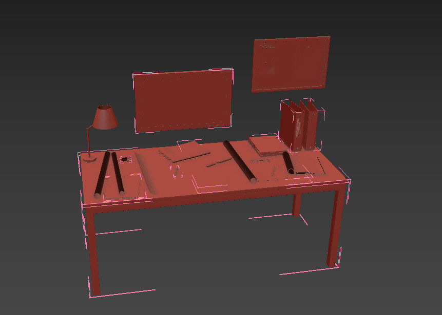 Office set architect 3D model_4