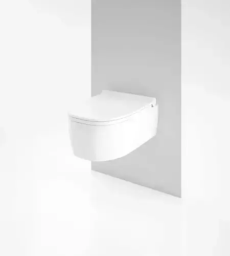 Sanitari sospesi nuovo design bagno moderno con sedile 3D model
