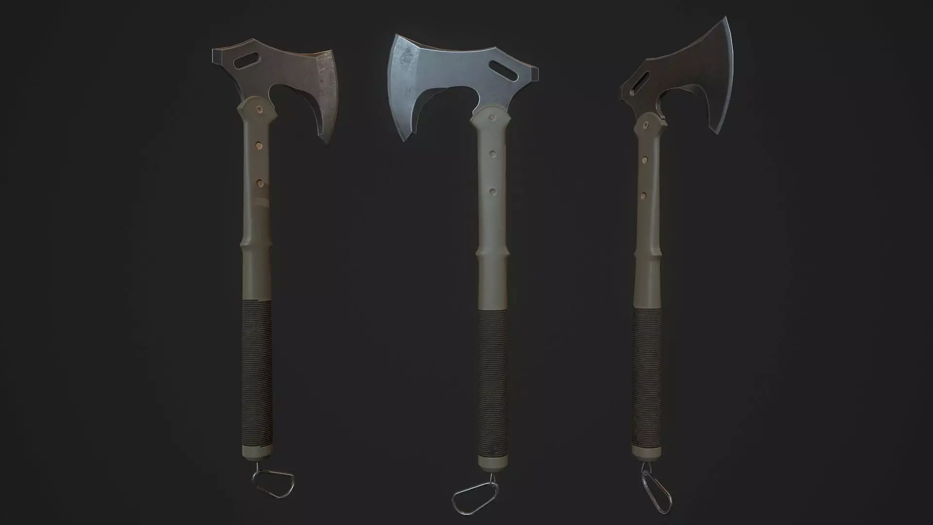 Modern Axe 03 Low-poly 3D model_0