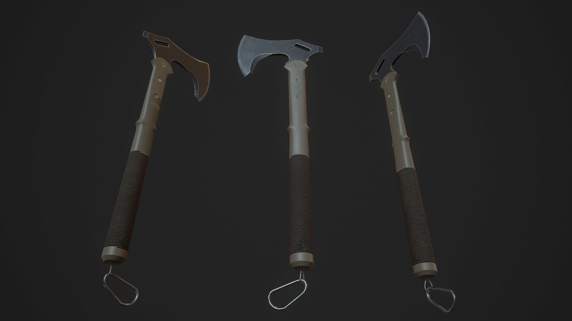 Modern Axe 03 Low-poly 3D model_3