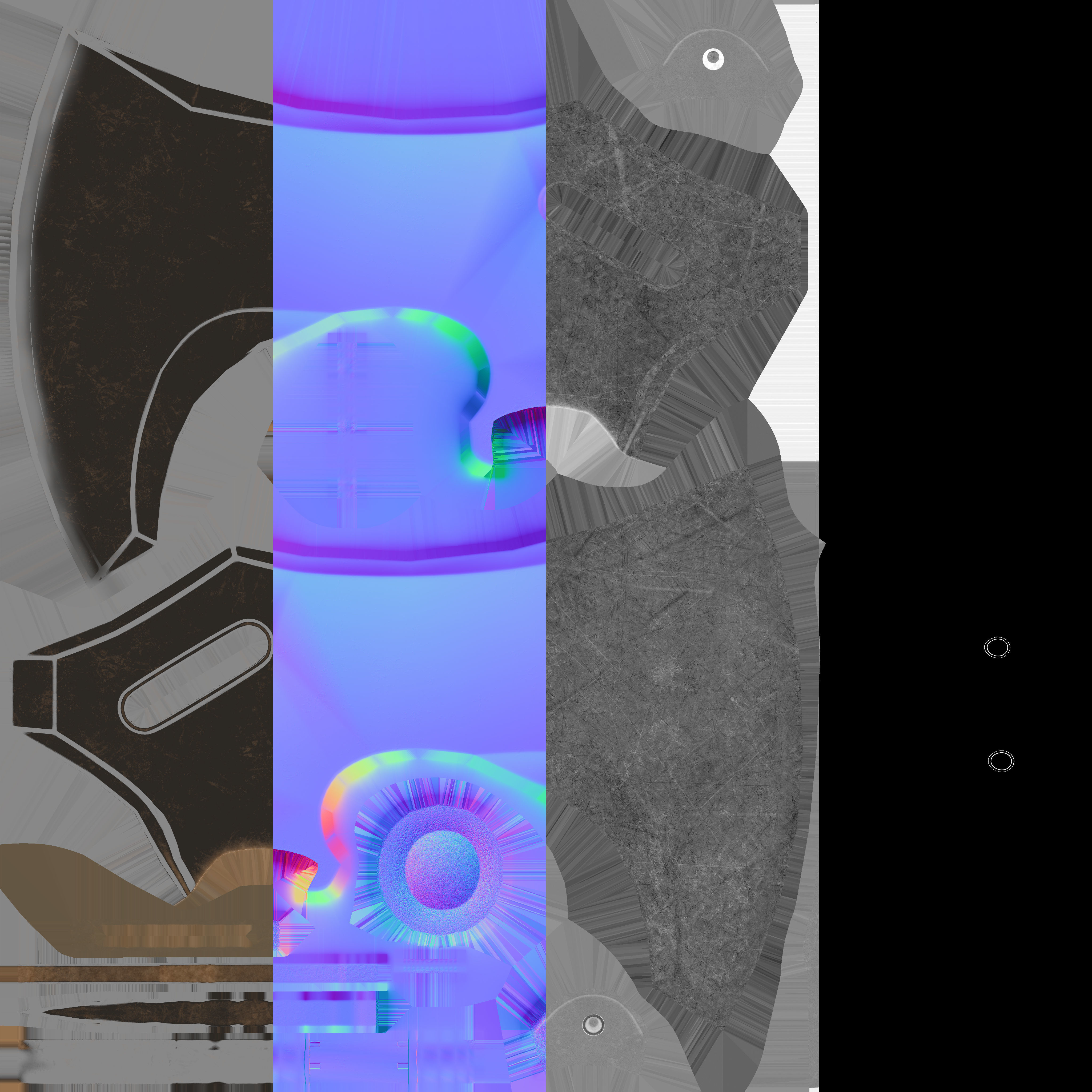 Modern Axe 03 Low-poly 3D model_7