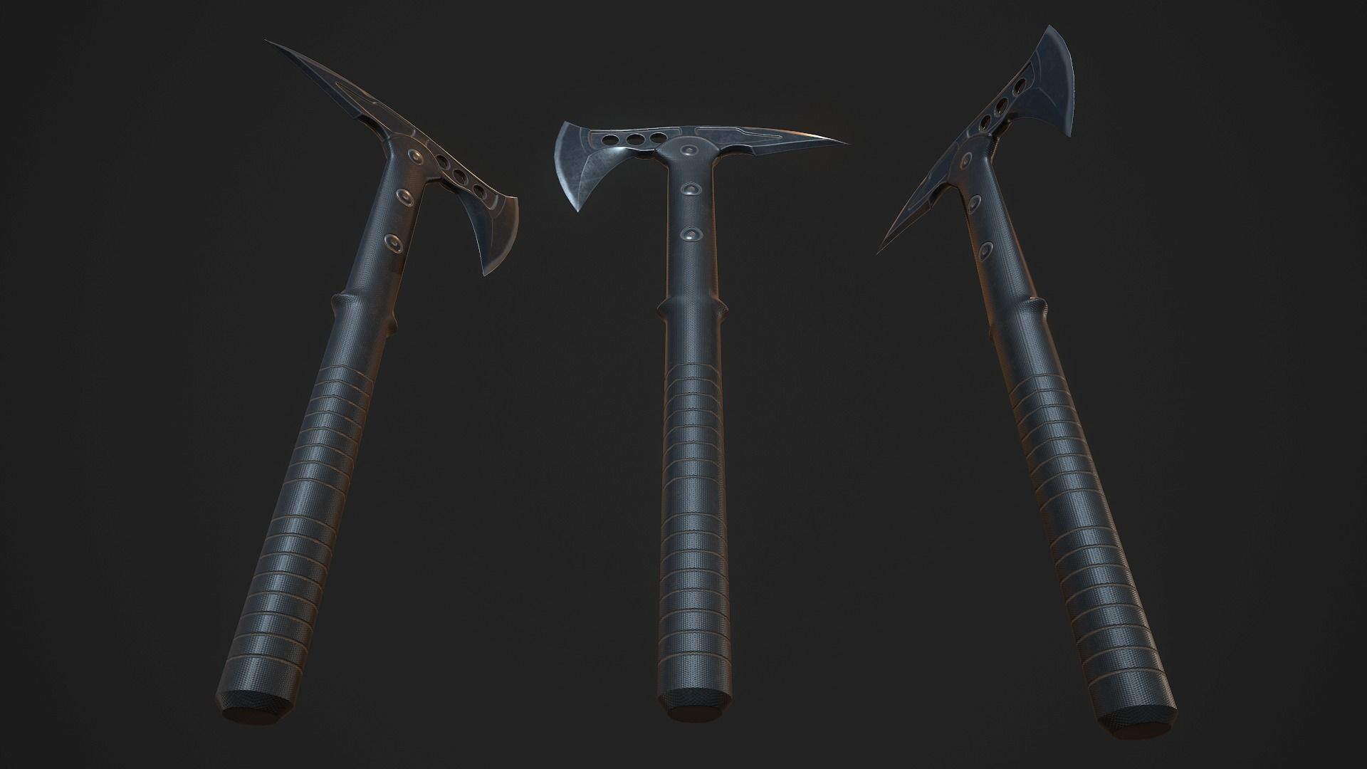 Modern Axe 04 Low-poly 3D model_4