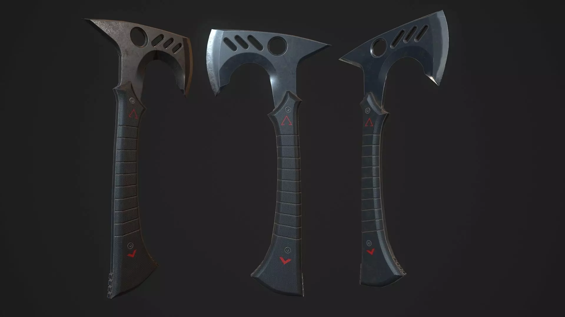 Modern Axe 05 Low-poly 3D model_0