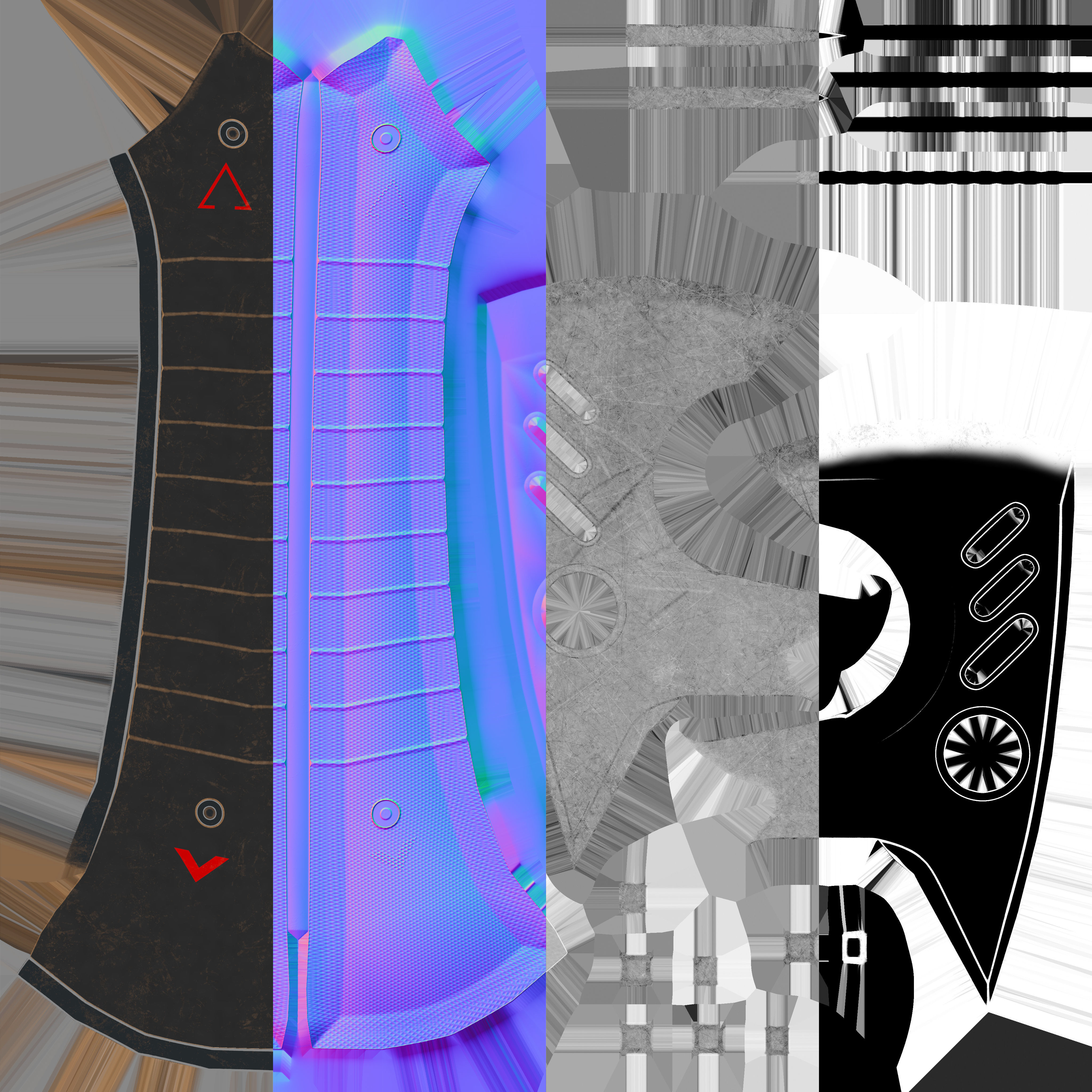 Modern Axe 05 Low-poly 3D model_6