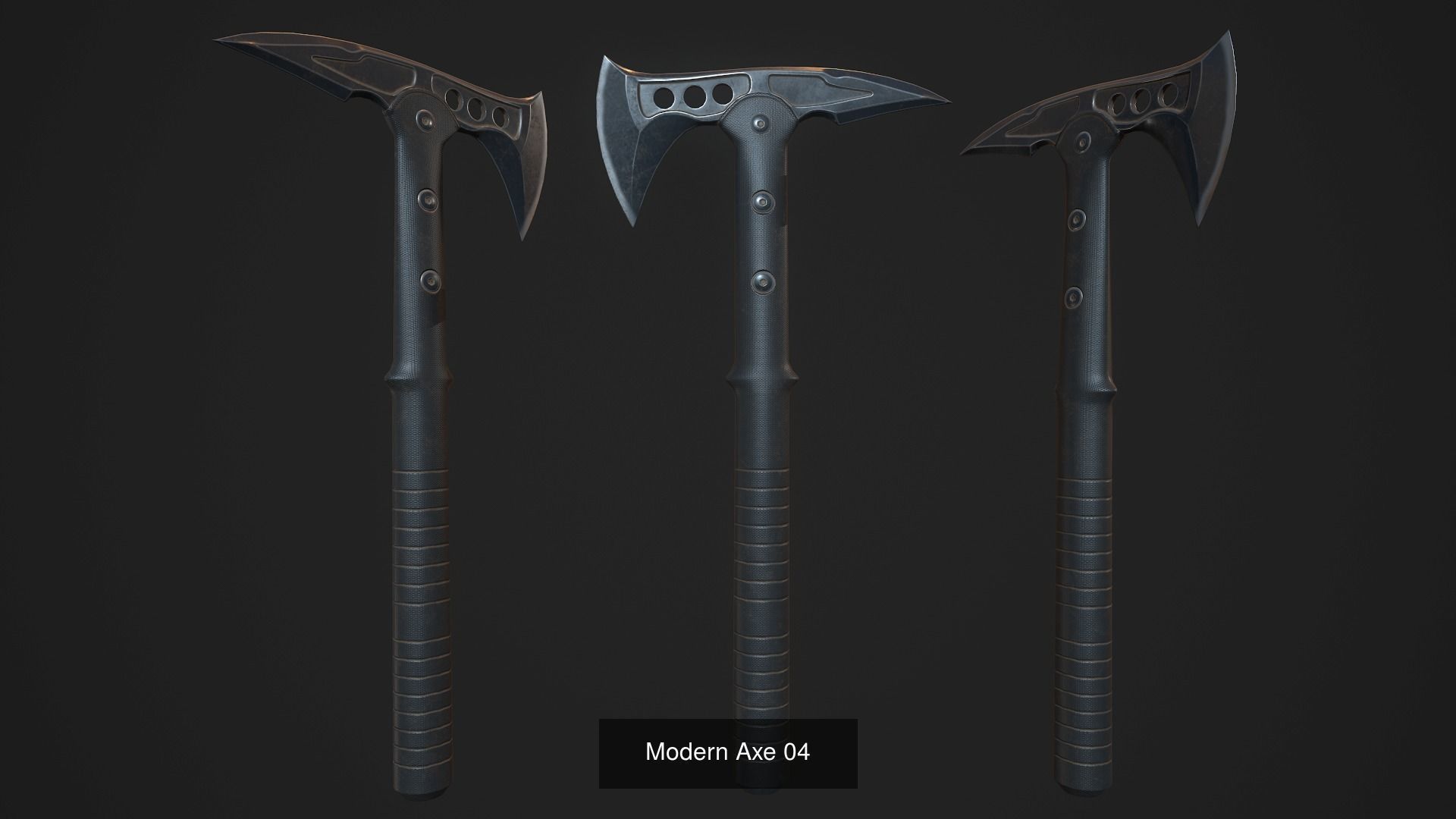 Modern Axe Set 01 3D Model Collection_9