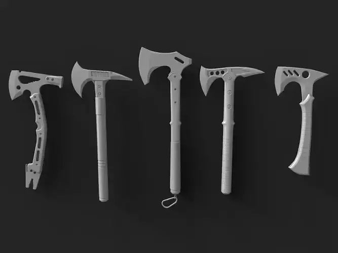 Modern Axe set 01 Highpoly