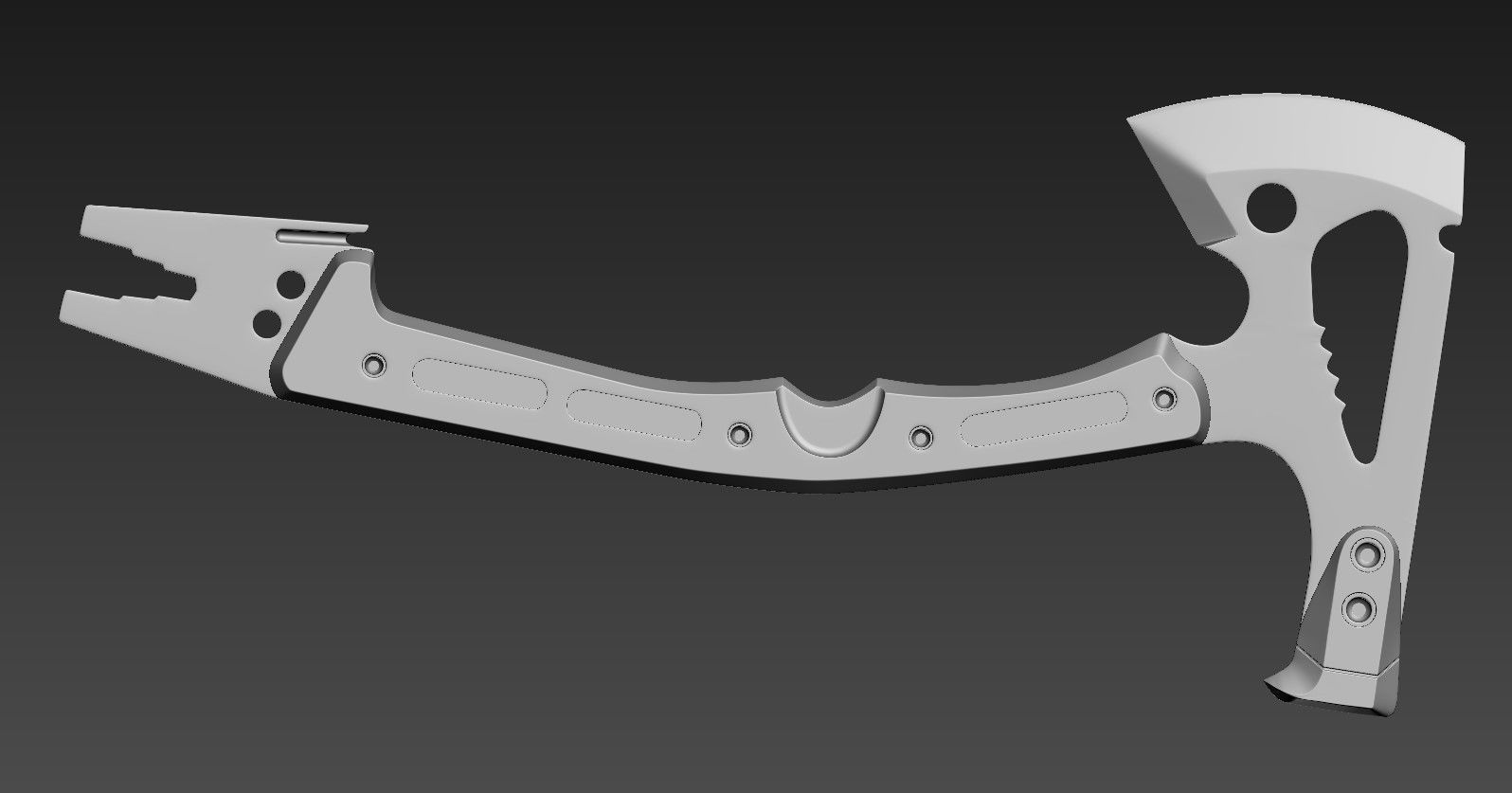 Modern Axe set 01 Highpoly 3D model_2