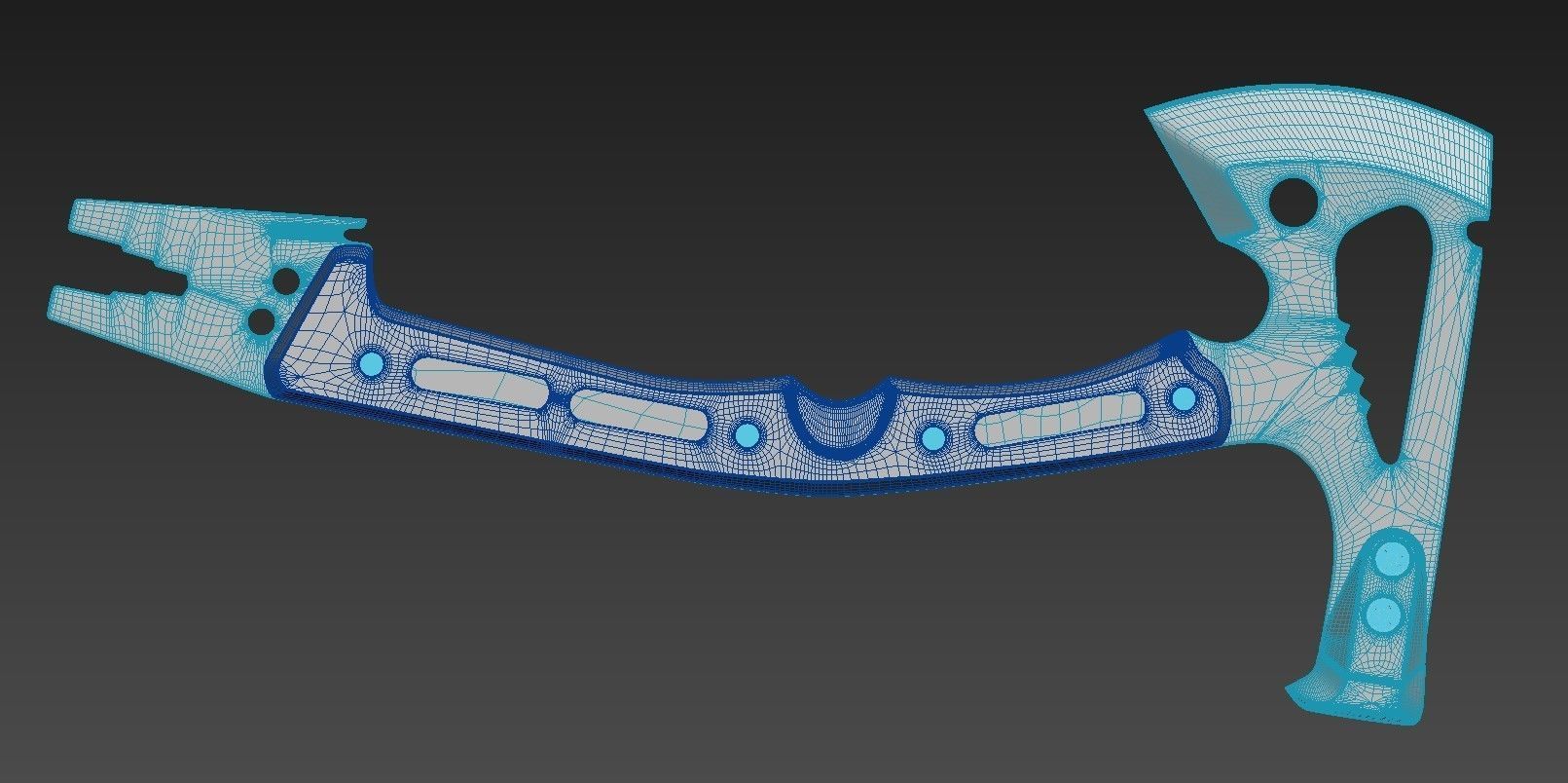 Modern Axe set 01 Highpoly 3D model_1