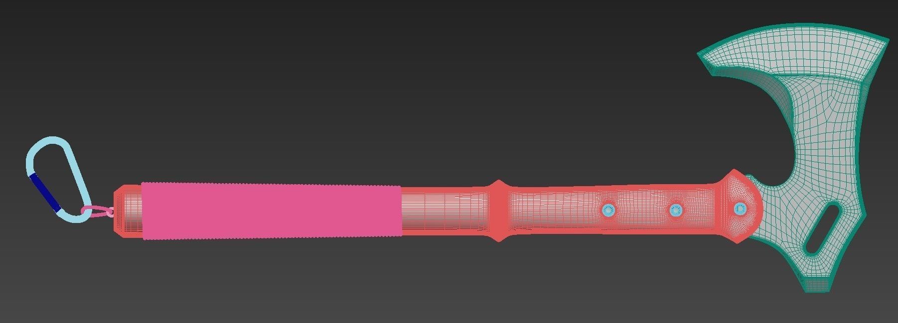 Modern Axe set 01 Highpoly 3D model_5