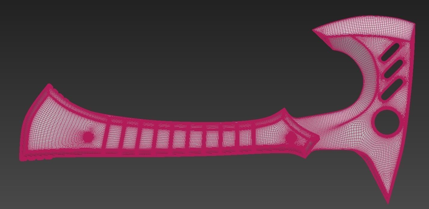 Modern Axe set 01 Highpoly 3D model_9