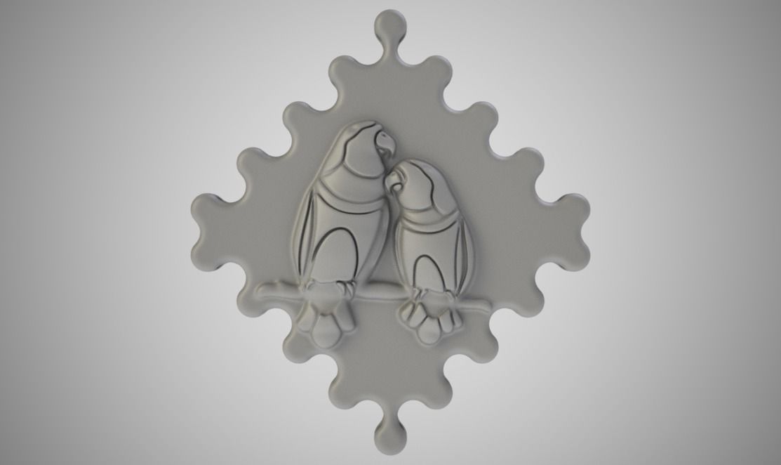 Birds in Love 3D print model_1