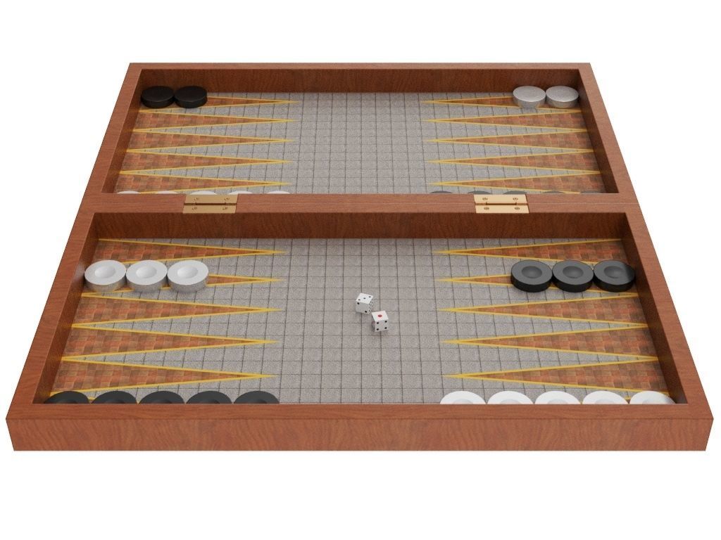 Backgammon 3D model_3
