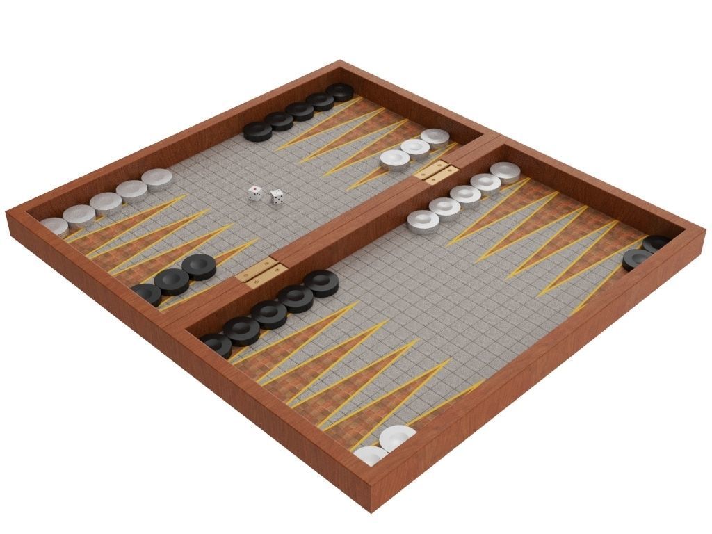 Backgammon 3D model_6