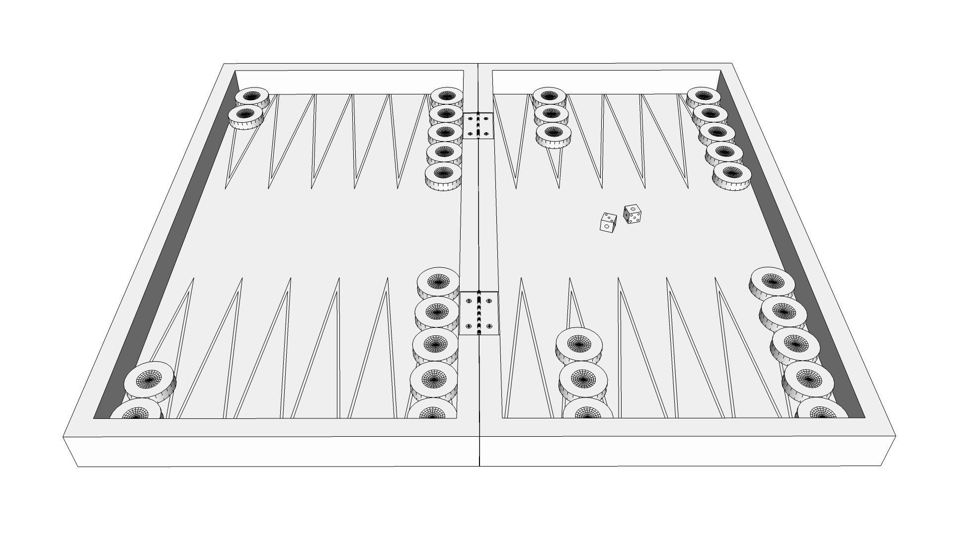 Backgammon 3D model_11