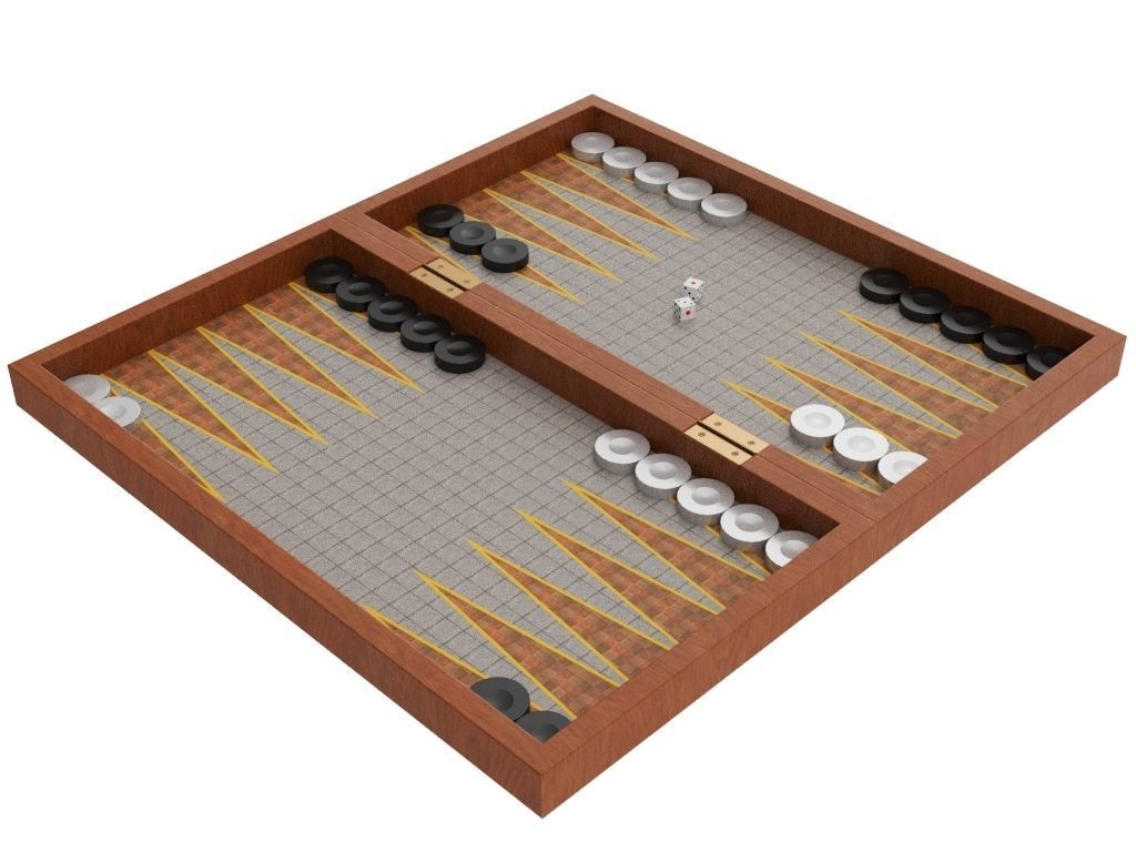 Backgammon 3D model_8