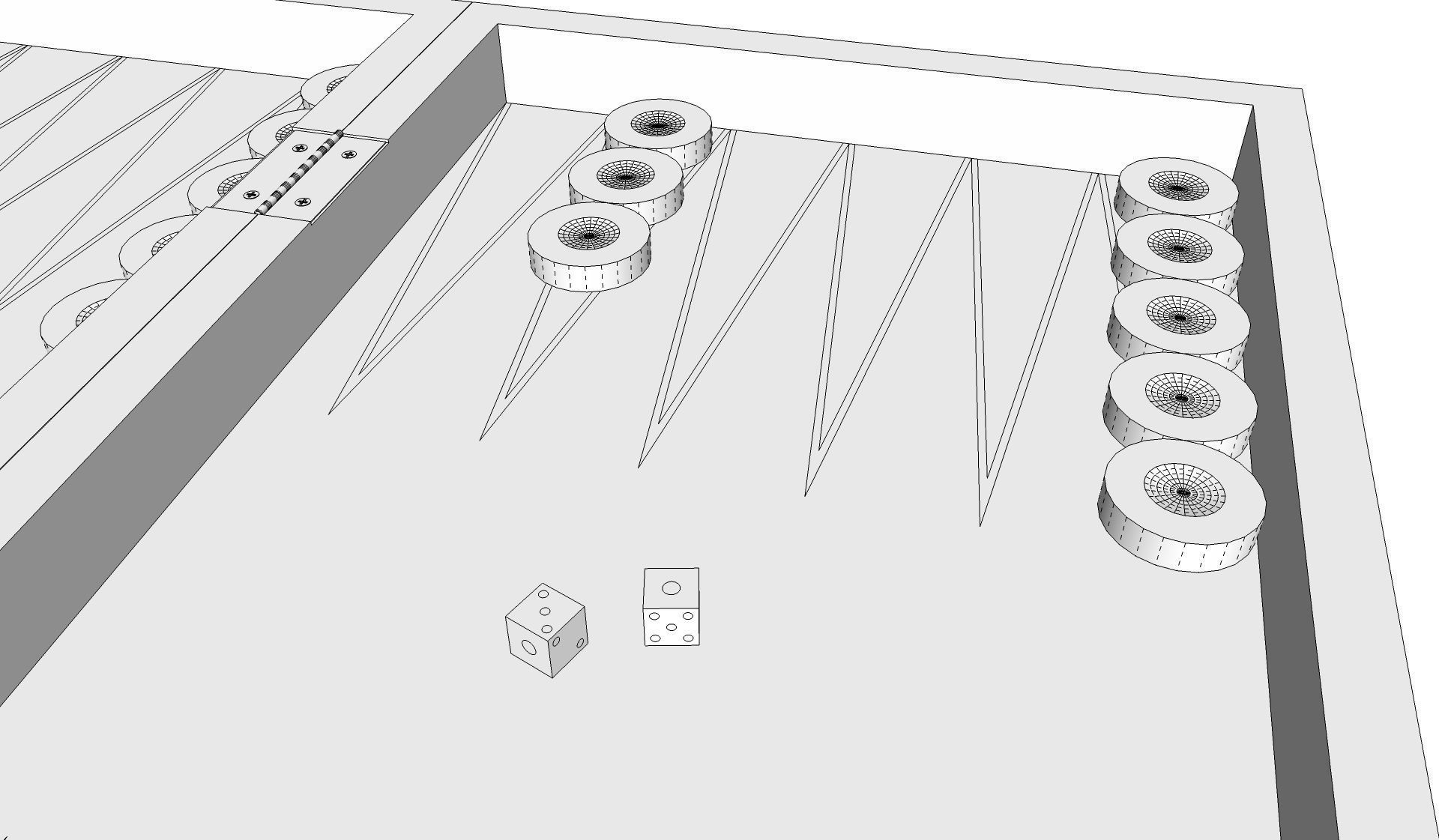 Backgammon 3D model_14