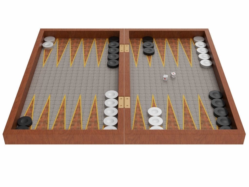 Backgammon 3D model_1
