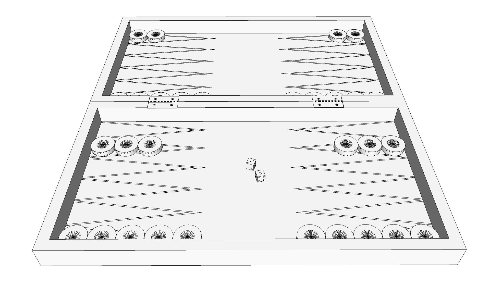 Backgammon 3D model_13
