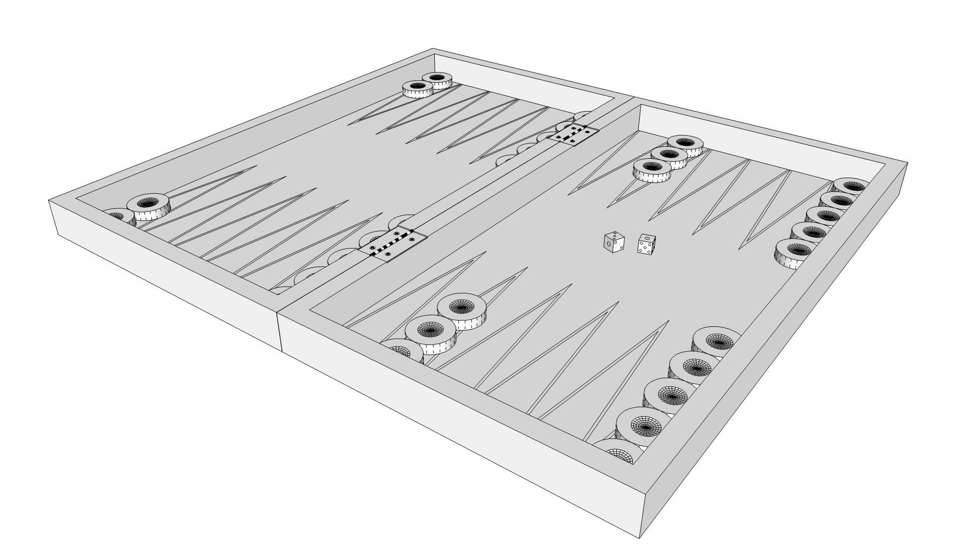 Backgammon 3D model_12