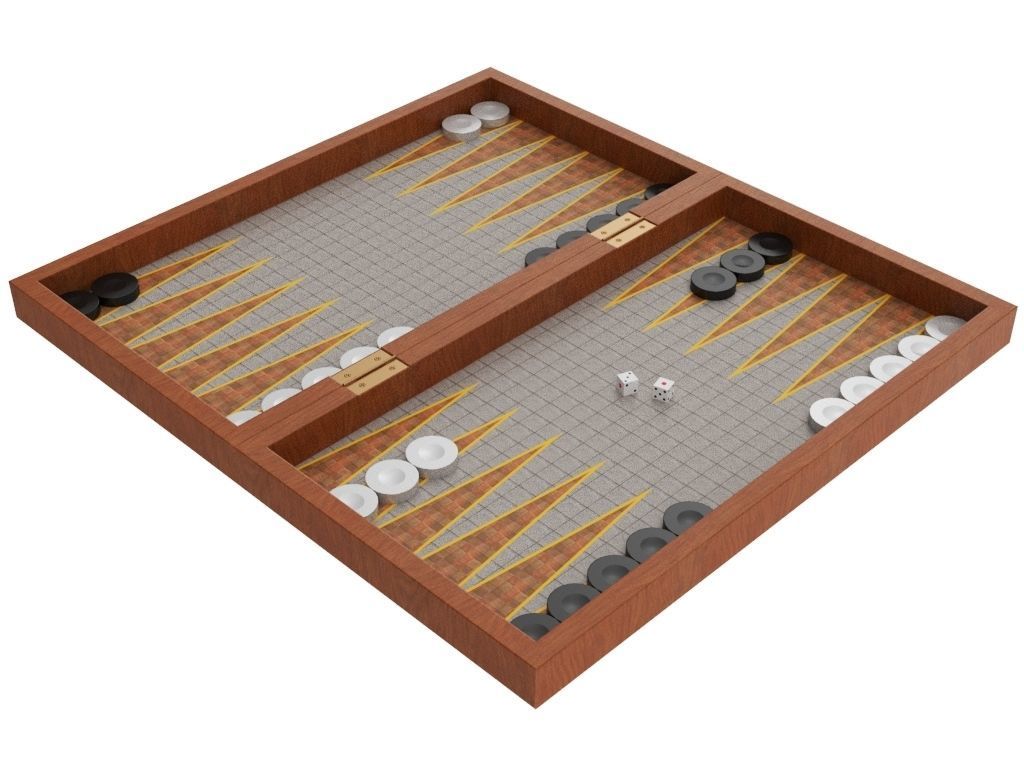 Backgammon 3D model_2