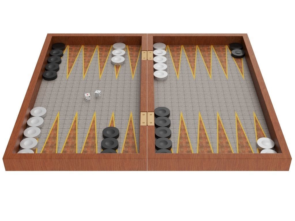 Backgammon 3D model_5