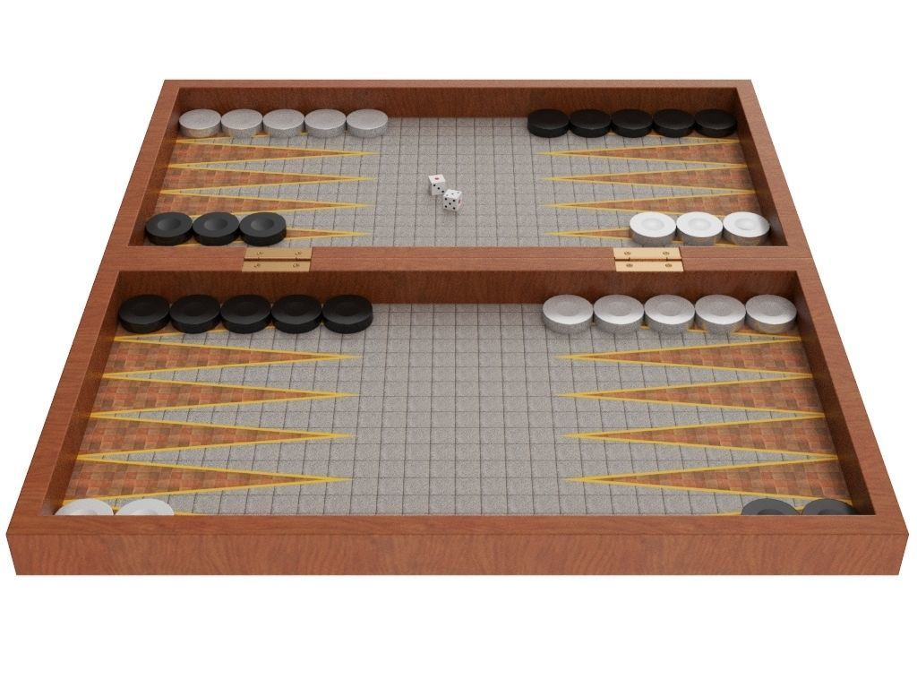 Backgammon 3D model_7